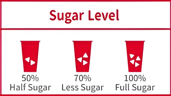 Mixue Sugar serving level
